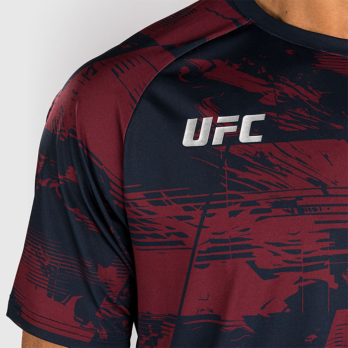 UFC Zenith by Venum Fight Week Dry Tech T-skjorte Bl&aring; R&oslash;d Gr&aring;