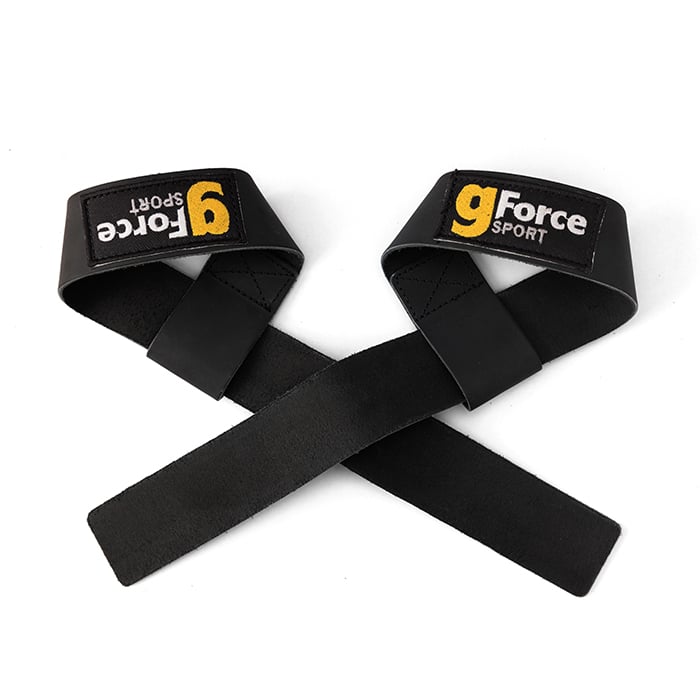 Lifting Straps L&aelig;r Svart