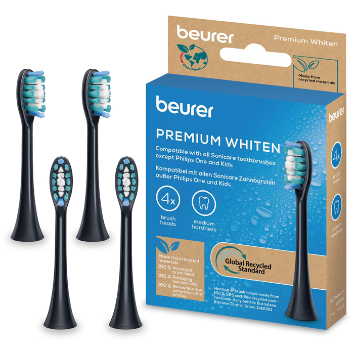 SC Premium Whiten B&oslash;rstehoder 4-pakning