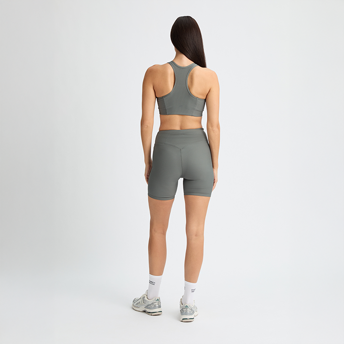 Ribbestrikkede Sykkelshorts Gr&oslash;nn
