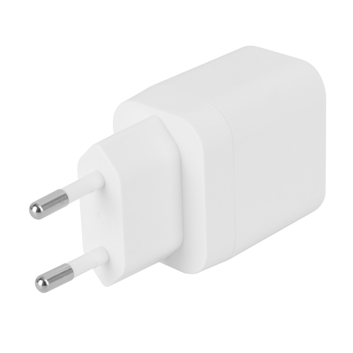 Vegglader USB-A 18 W og USB-C PD 20 W Hvit