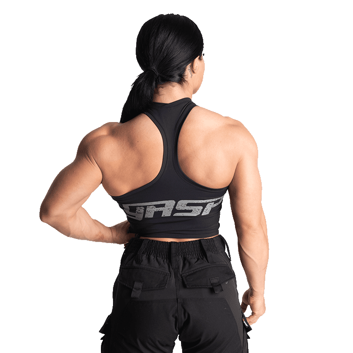Hardcore Crop T-Back, Black 