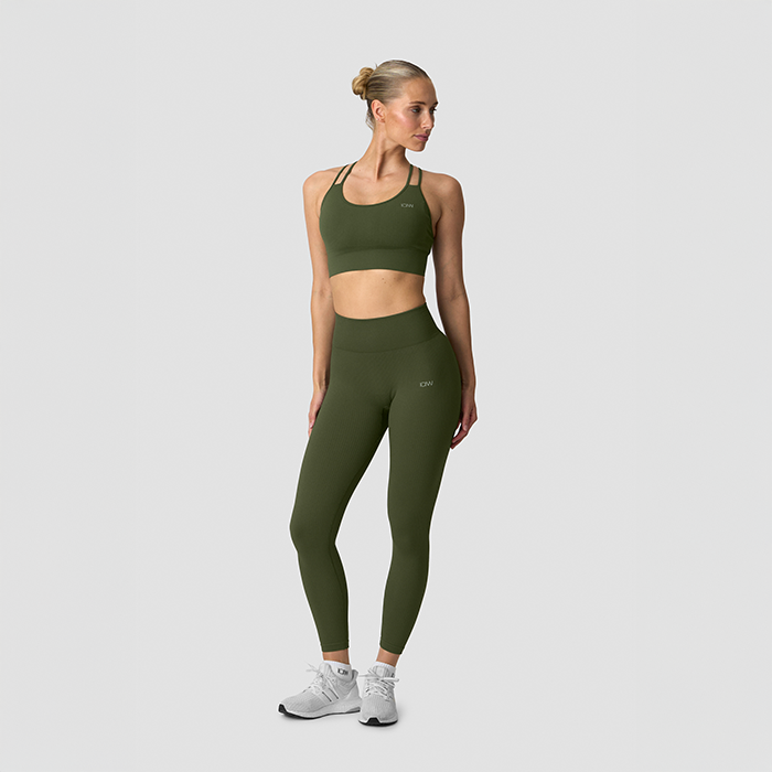 Ribbed Define Seamless Tights Gr&oslash;nn