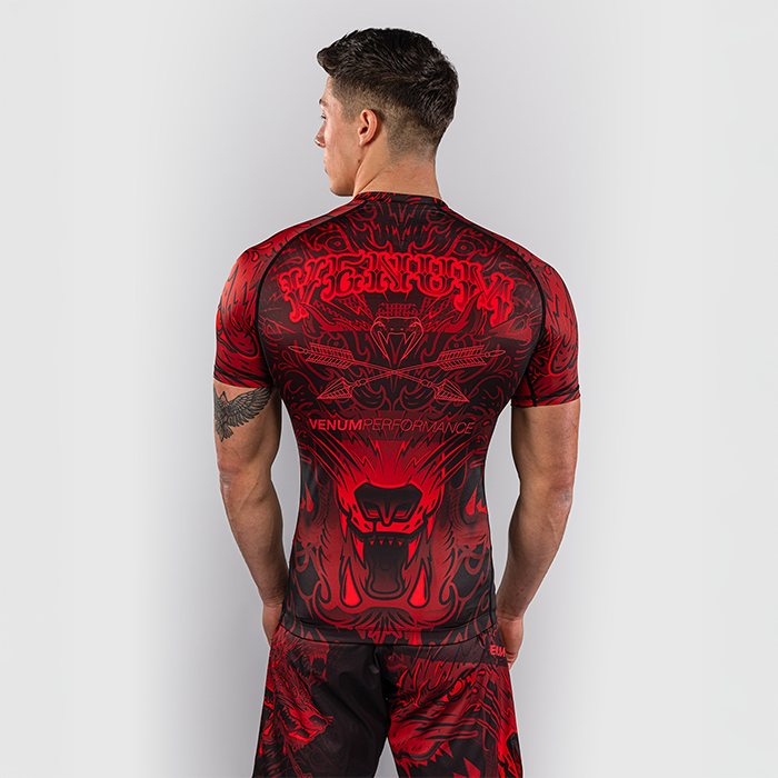 Venum Wolf Atak Rashguard Kortermet Svart R&oslash;d