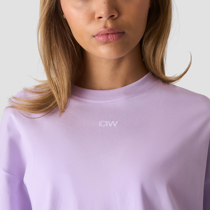 Everyday Oversized Bomulls T skjorte Print Lilla