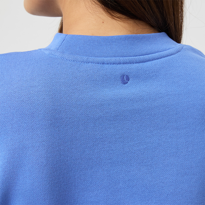 Studio Oversized Croppet Sweatshirt Marinebl&aring;