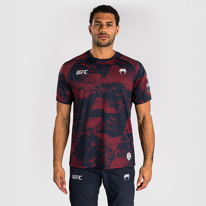 UFC Zenith by Venum Fight Week Dry Tech T-skjorte Bl&aring; R&oslash;d Gr&aring;