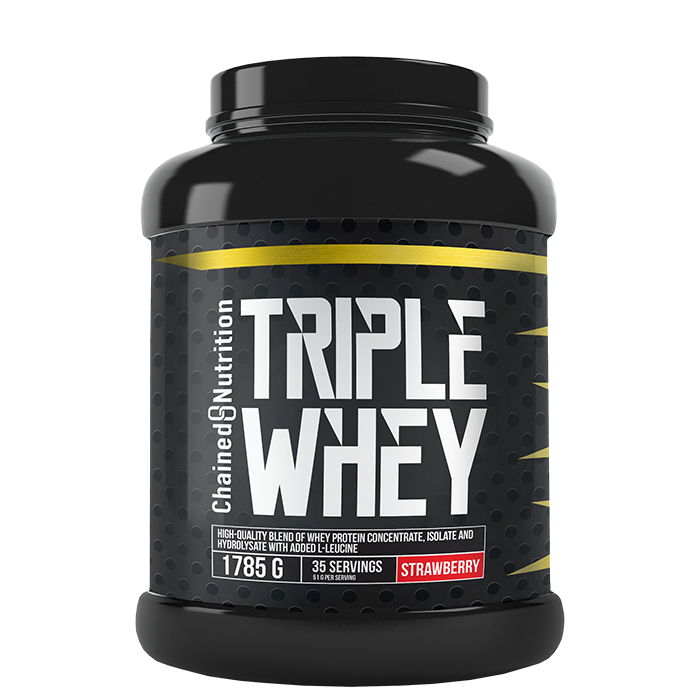 Trippel Whey Myseprotein 1785 g strawberry