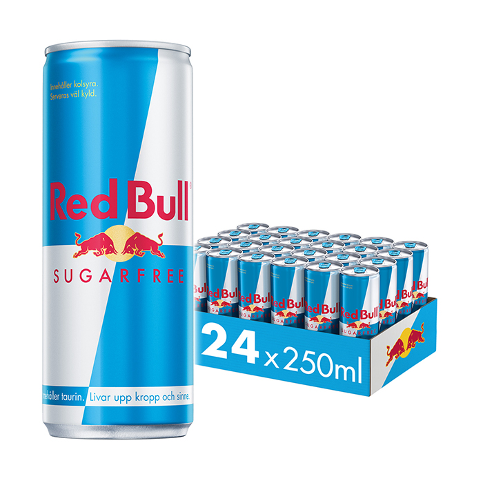 24 x Red Bull Energidryck 250 ml Sugarfree 2 kr pant Sugarfree