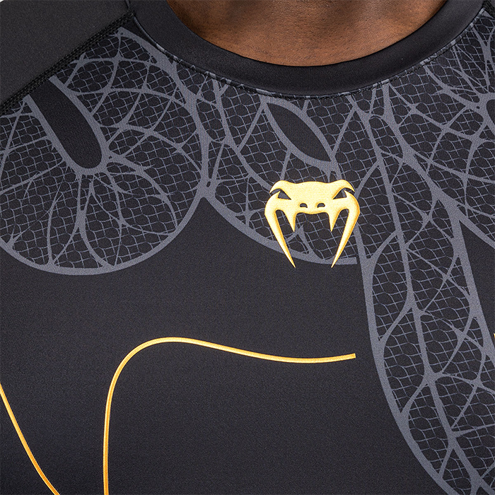 Serpenti Rashguard Lang Erme Svart S&oslash;lv Gull