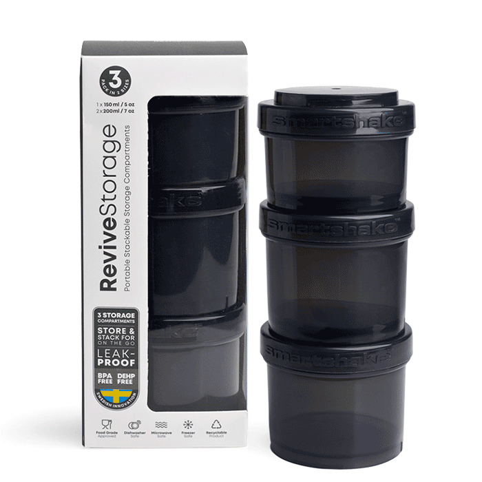 Revive Storage 3-pakk Svart 1x150 ml 2x200 ml