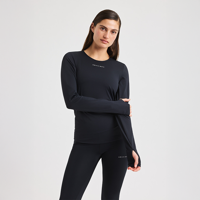 Jacquard Langermet Svart