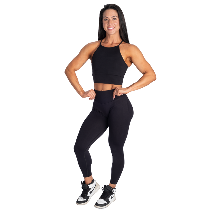 Performance Crop‑Halter Topp Svart