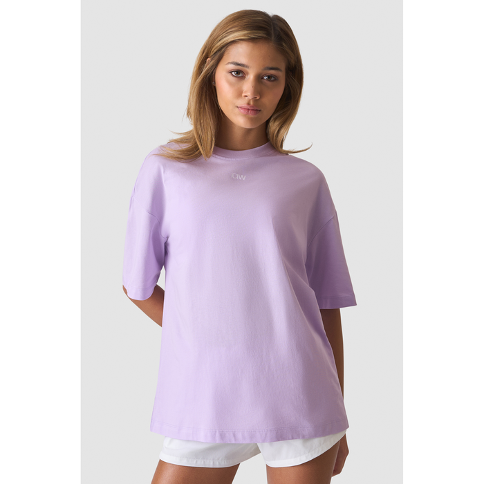 Everyday Oversized Bomulls T skjorte Print Lilla
