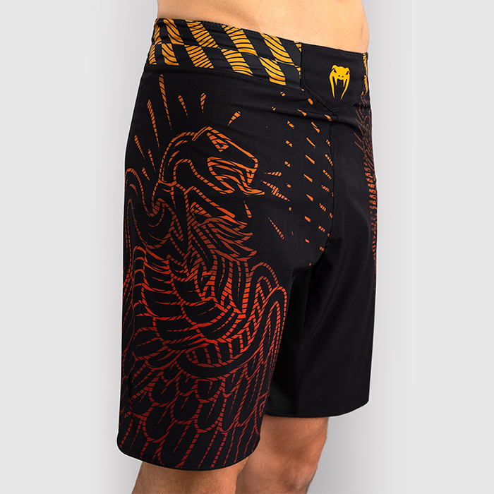 Venum Quetzal Fury Fightshorts Svart R&oslash;d Oransje