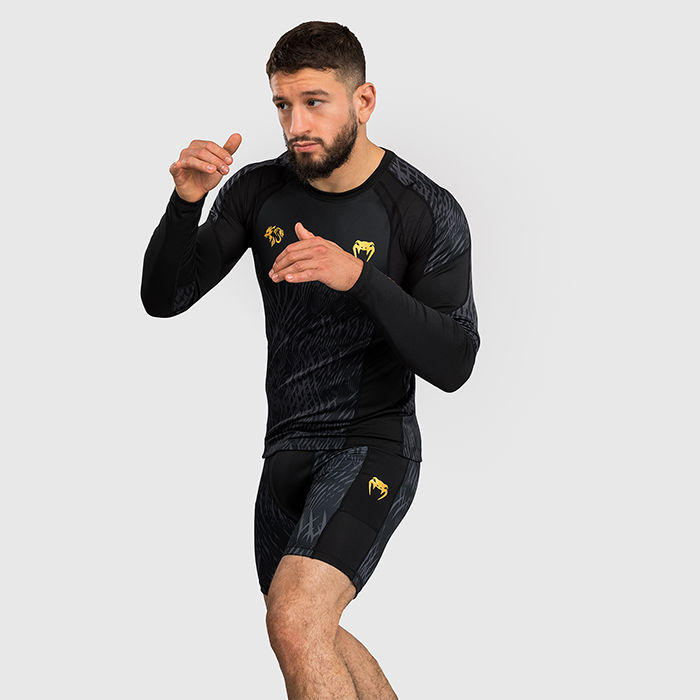 Venum X Chimaev Wild Borz Rashguard Langermet Svart Gr&aring;