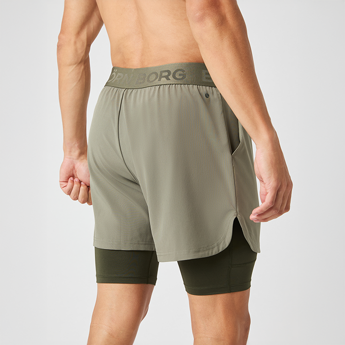 Borg 2 in 1 Shorts Gr&ouml;n