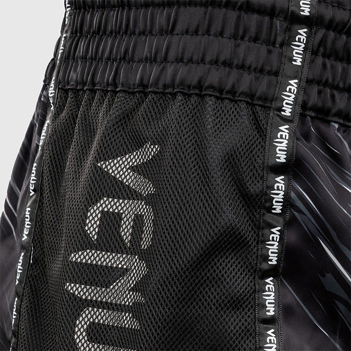 Rapid Muay Thai Shorts Svart Gr&aring; Hvit
