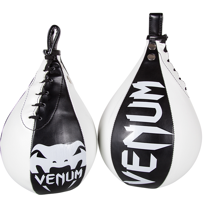 Venum Speed ​​​​Bag Bokseball L&aelig;r Svart/Hvit L