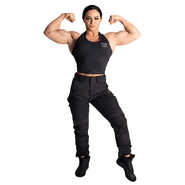Hardcore Crop T-Back, Black 