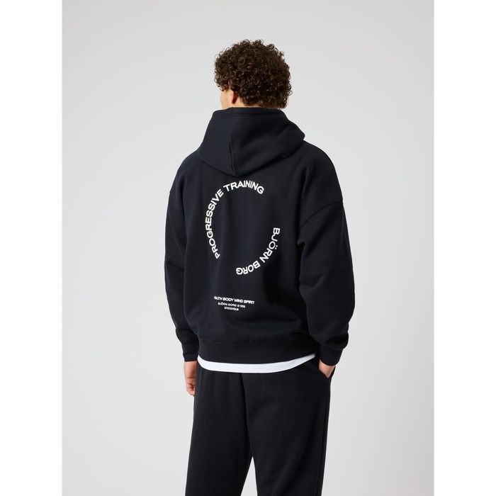 Borg Oversized Hettegenser Svart