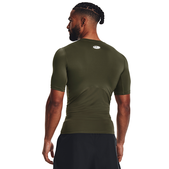 UA HG Armour Comp SS, Marine OD Green