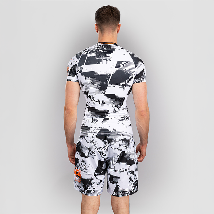 UFC Zenith by Venum Fight Week Rashguard Kort erme Svart Hvit Oransje