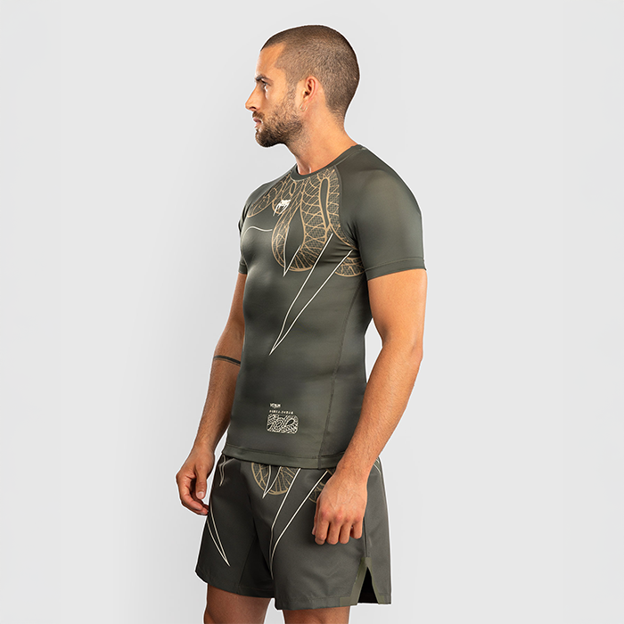 Serpenti Rashguard Kort Erme Khaki Bronse Ivory