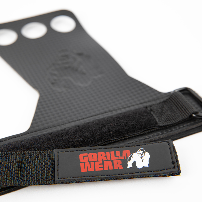 3-Hole Carbon Lifting Grips Svart