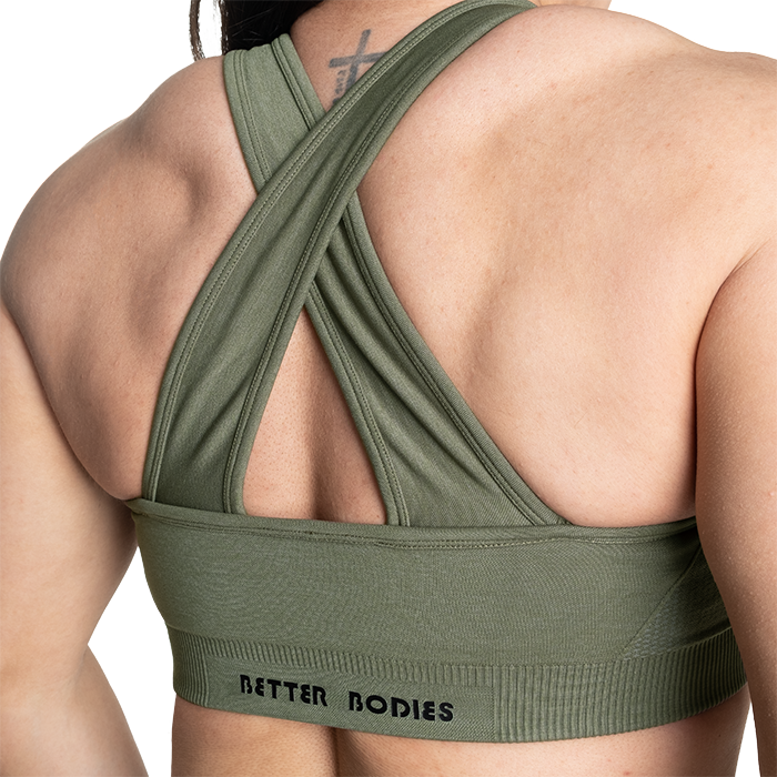 Scrunch Sports Bra, Washed Green