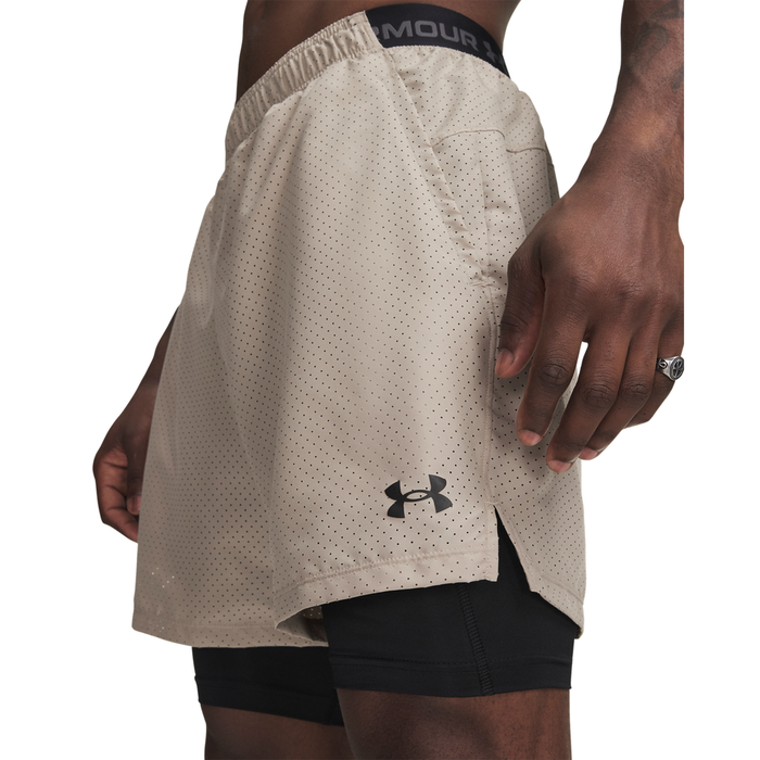 UA Vanish Wven Short 2.0 2n1 Timberwolf Taupe
