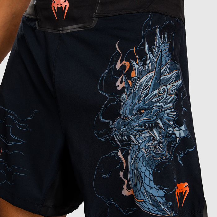 Venum Thunder Dragon Fightshorts Svart Gr&aring; Kobber
