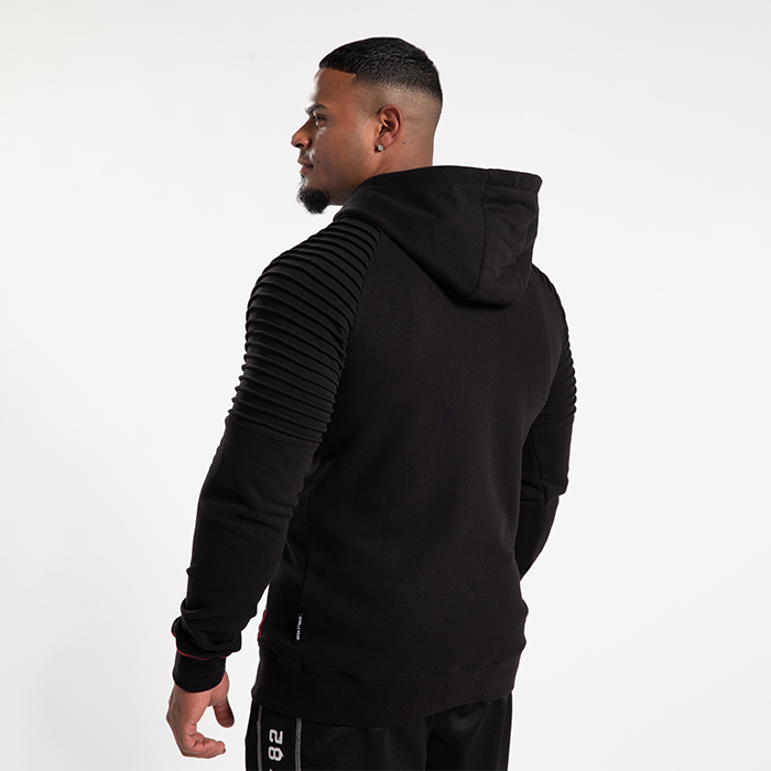 Georgia Zipped Hoodie, Black