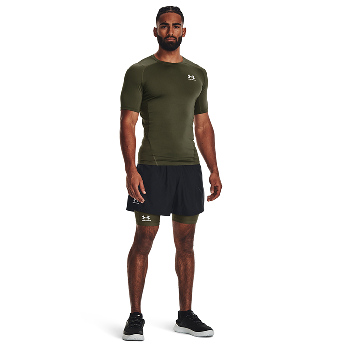 UA HG Armour Comp SS, Marine OD Green
