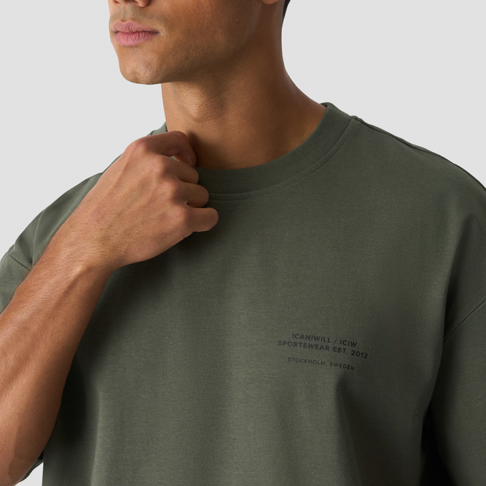 Essence Heavy Cotton T-skjorte Gr&oslash;nn