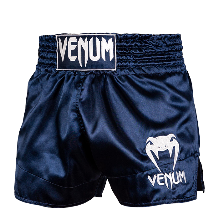 Classic Muay Thai Shorts Bl&aring;/Hvit