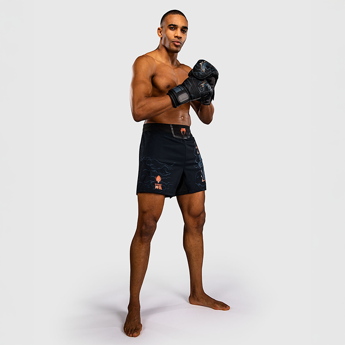 Venum Thunder Dragon Fightshorts Svart Gr&aring; Kobber
