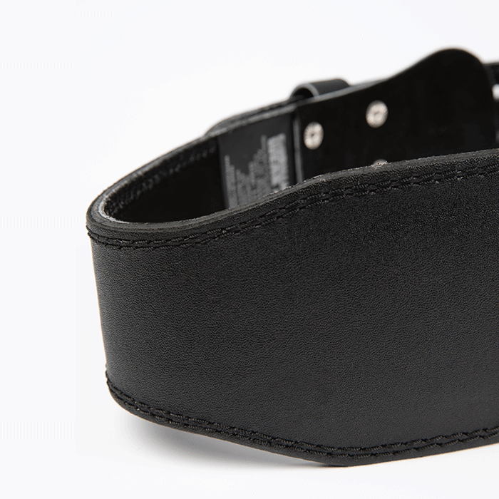 4 Inch Polstret L&oslash;ftebelte L&aelig;r Svart/R&oslash;d