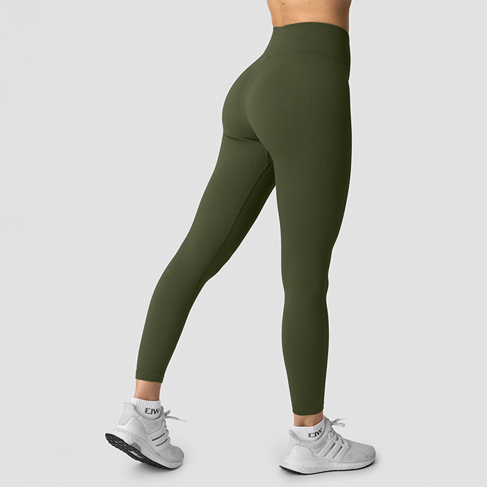 Ribbed Define Seamless Tights Gr&oslash;nn