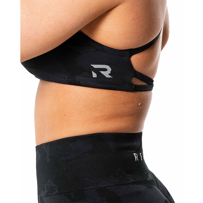 Prime Seamless Camo Sport-bh Svart
