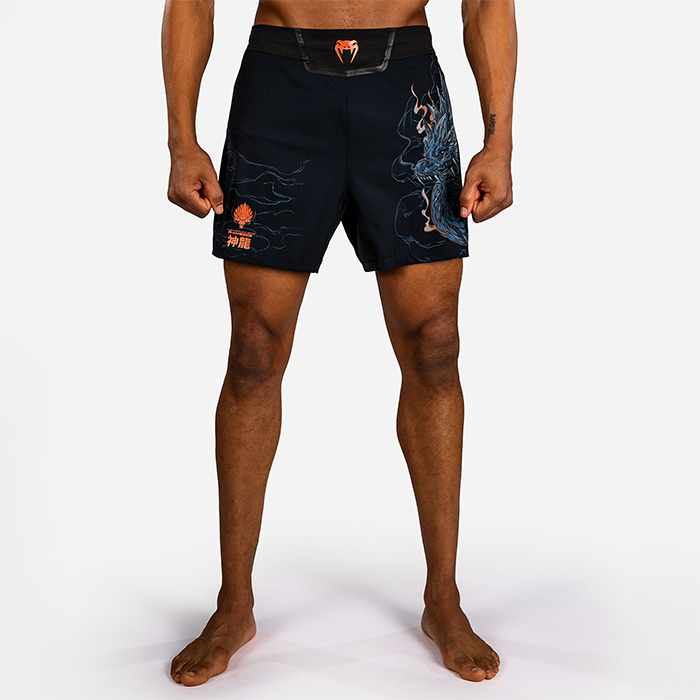 Venum Thunder Dragon Fightshorts Svart Gr&aring; Kobber