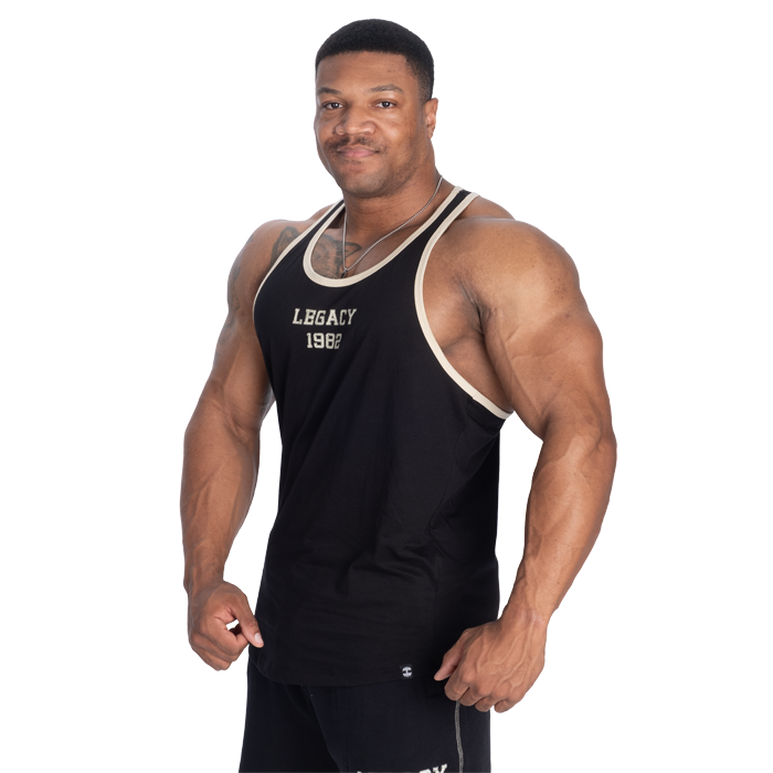 Legacy Essential T‑Back Singlet Svart Beige