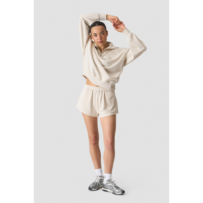 Everyday Terry Sweatshirt 1/4 Zip Lys Beige