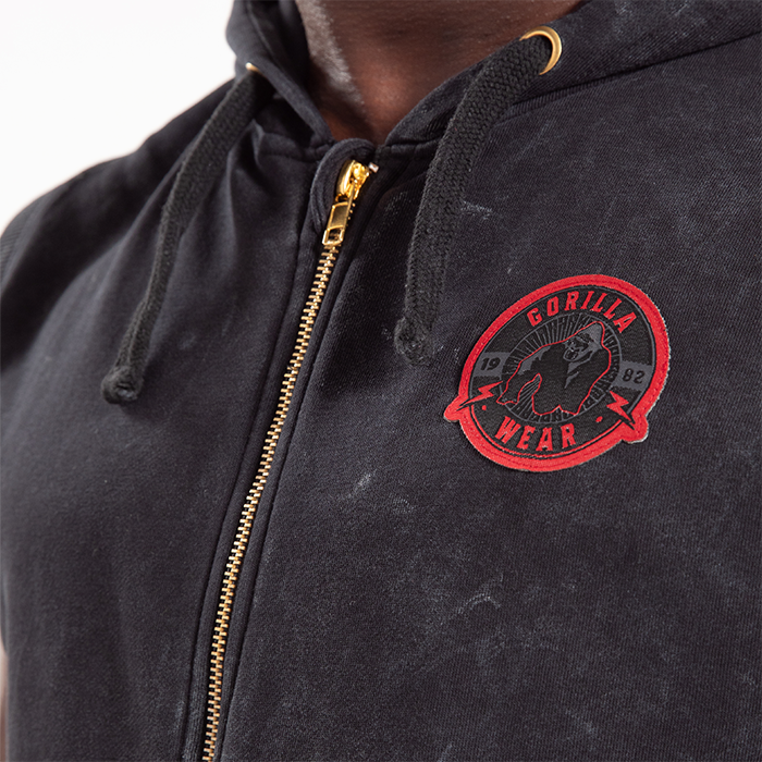 Silverdale Ermeless Hoodie Svart