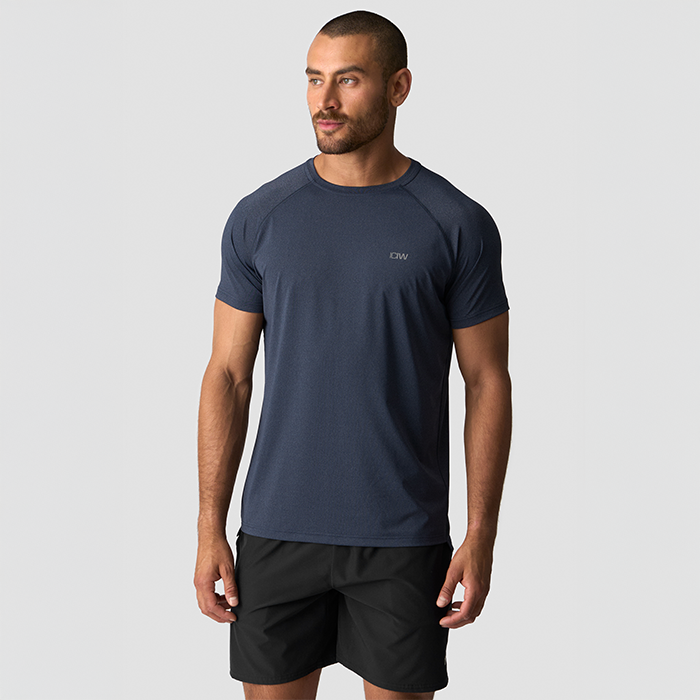 Workout Melange T-skjorte Bl&aring;