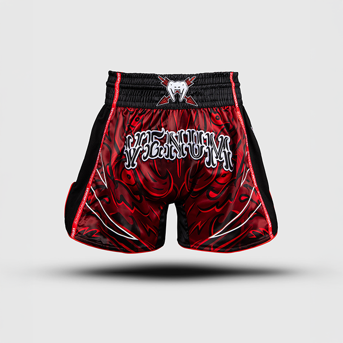 Venum Wolf Atak Muay Thai Shorts Svart R&oslash;d