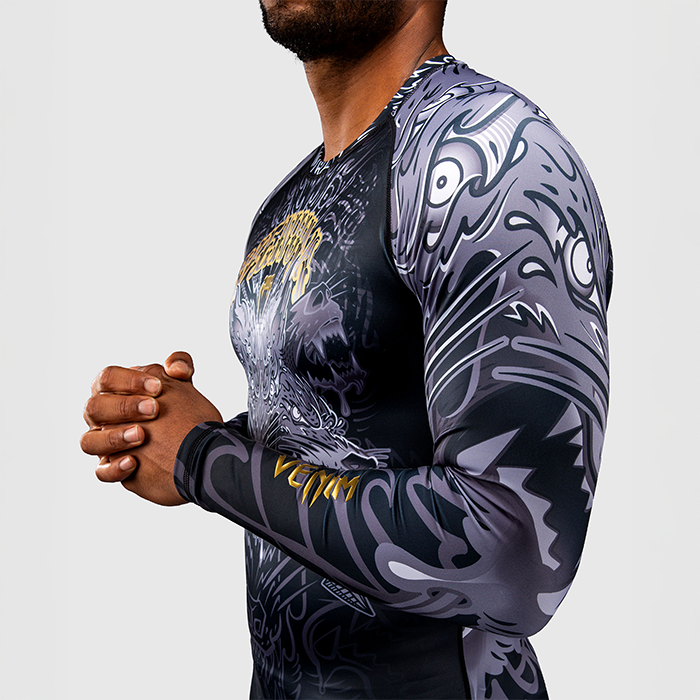 Venum Wolf Atak Rashguard Langermet Svart Gr&aring;