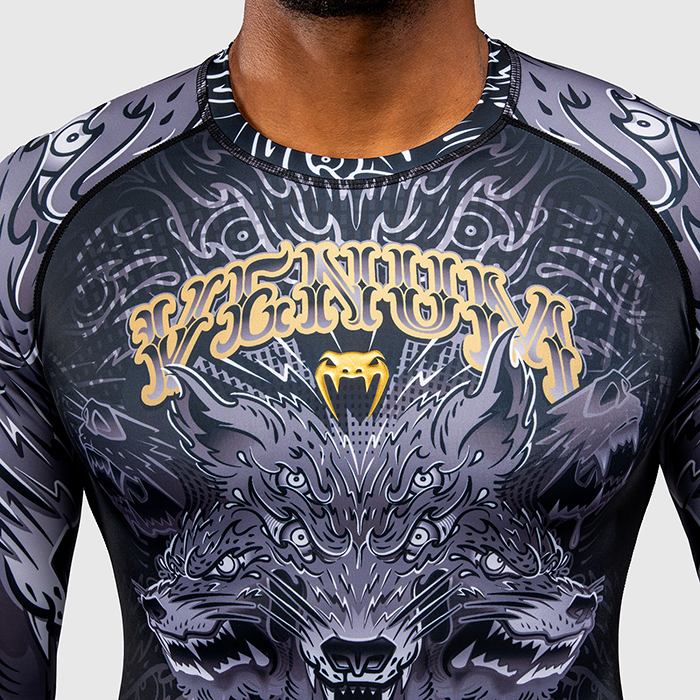 Venum Wolf Atak Rashguard Langermet Svart Gr&aring;