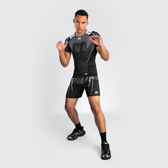Venum Adrenaline Rashguard Kortermet Svart Gr&aring;