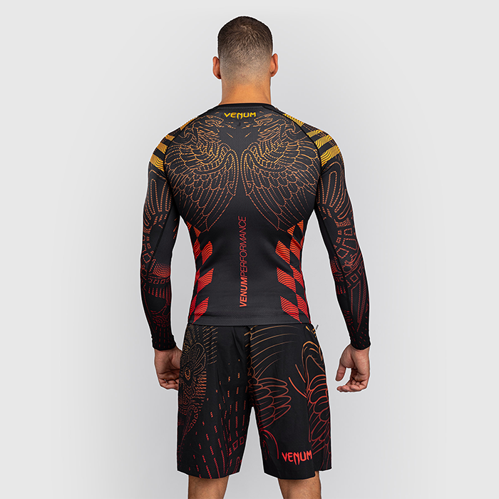 Venum Quetzal Fury Rashguard Svart R&oslash;d Oransje